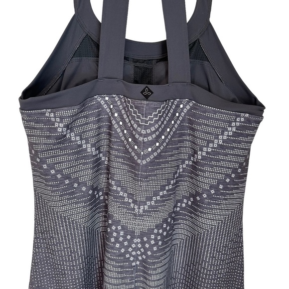 Prana Women's Grey Geometric Print Athletic Midi Dress Size L - Picture 6 of 12